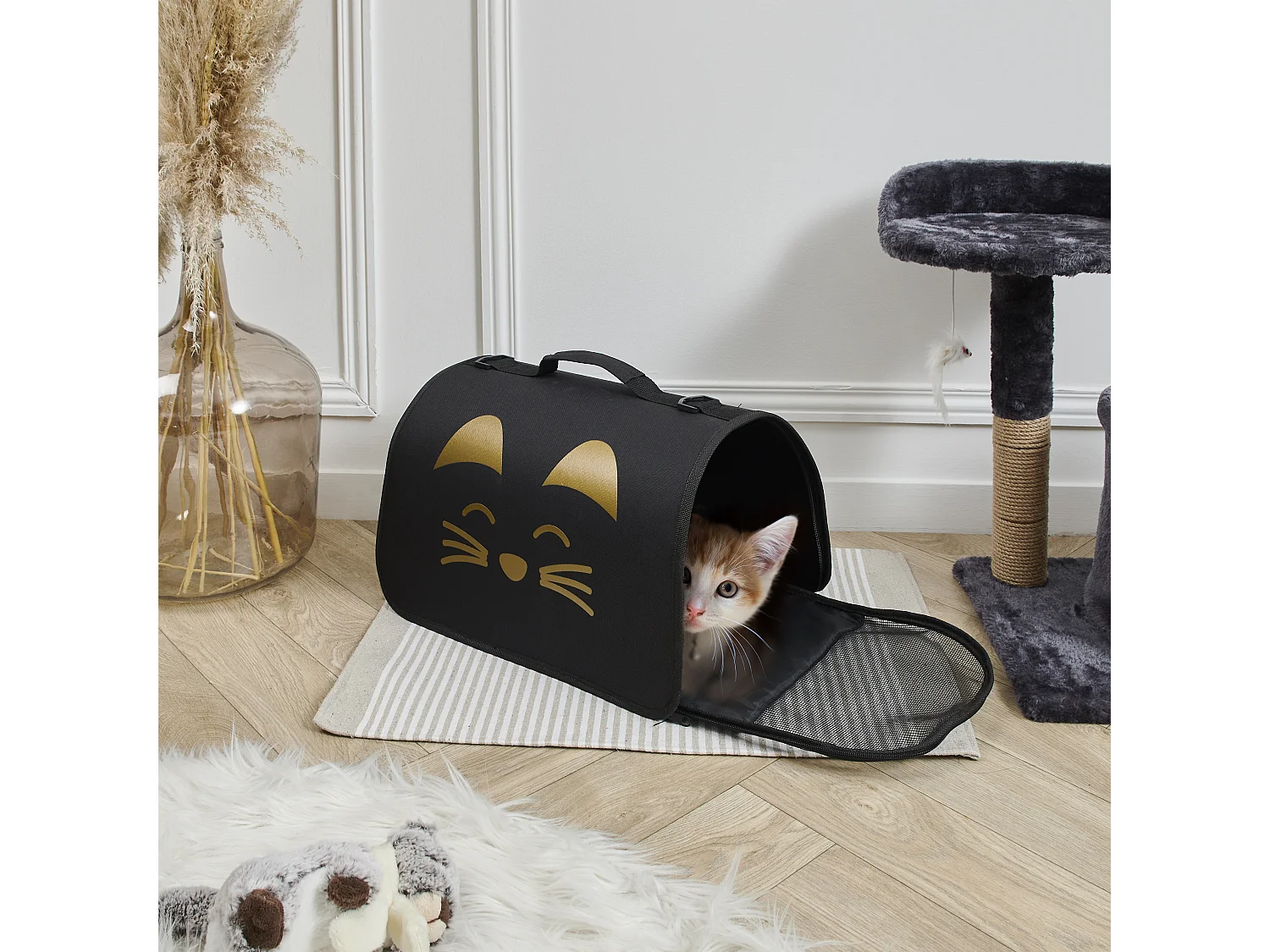Sac De Transport Pour Animaux 40x24x21cm Noir