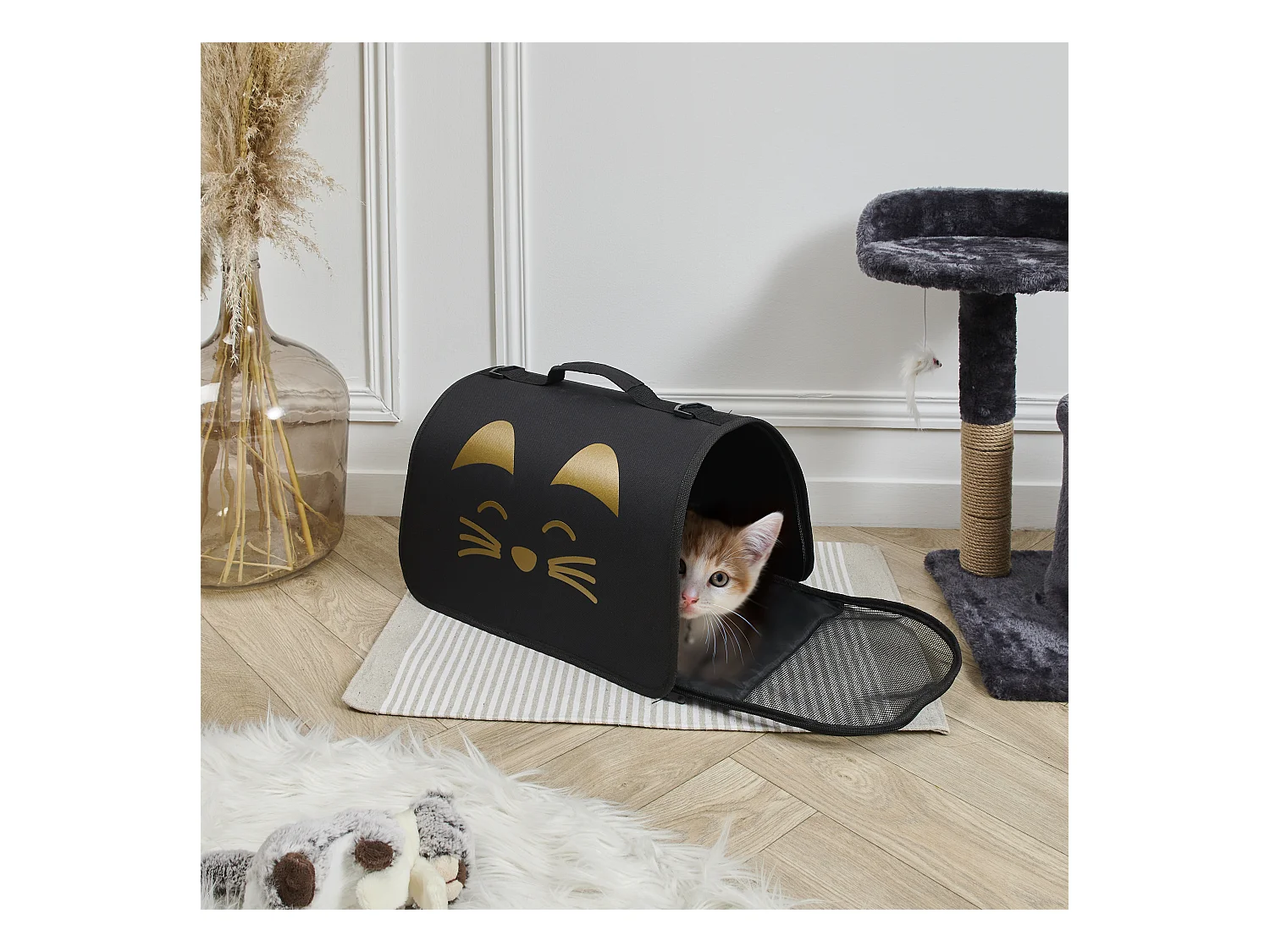 Sac De Transport Pour Animaux 40x24x21cm Noir