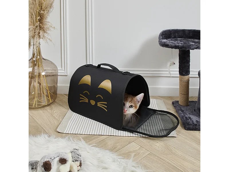 Sac De Transport Pour Animaux 40x24x21cm Noir