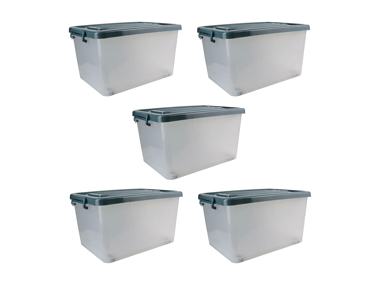 Boite De Rangement Plastique 120l Gris