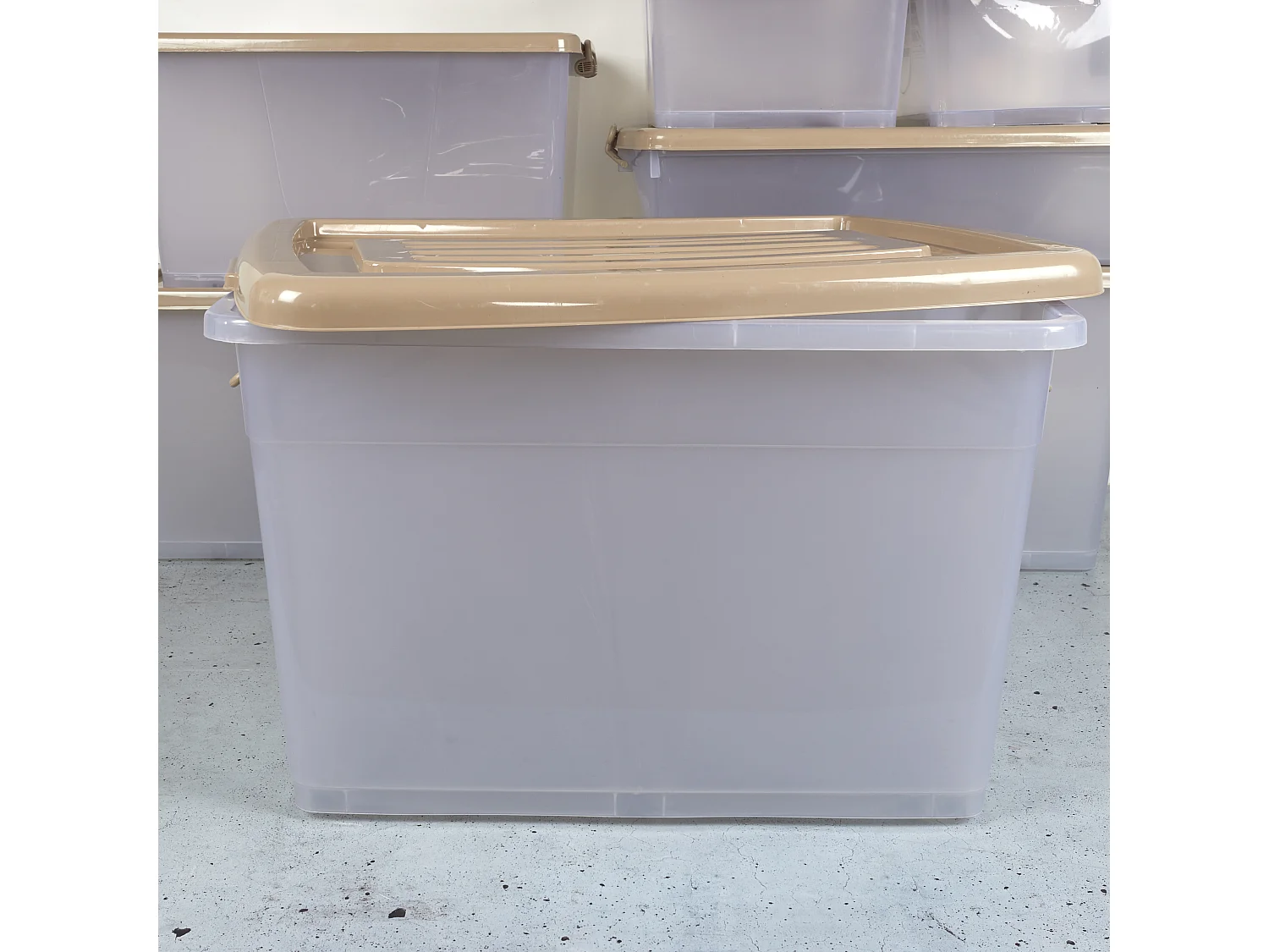 Boite De Rangement Plastique 120l Gris