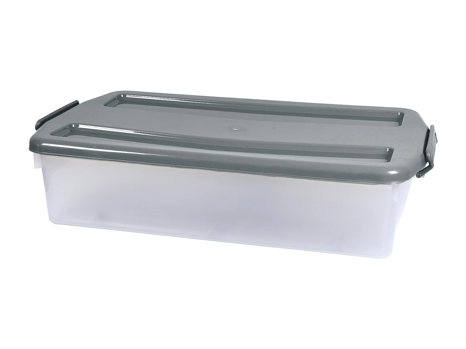 Boîte de Rangement - JE CHERCHE UNE IDEE - 45 L - Plastique - Gris et Transparent