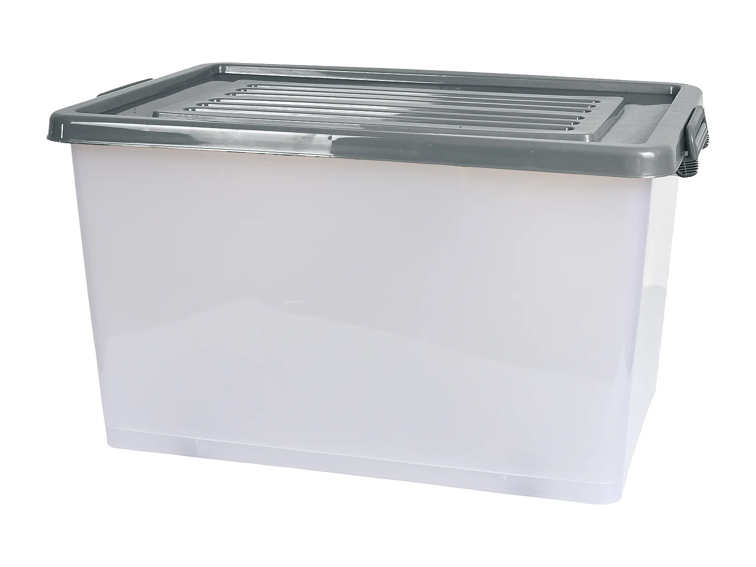 Boite De Rangement Plastique 75l Gris, Transparent