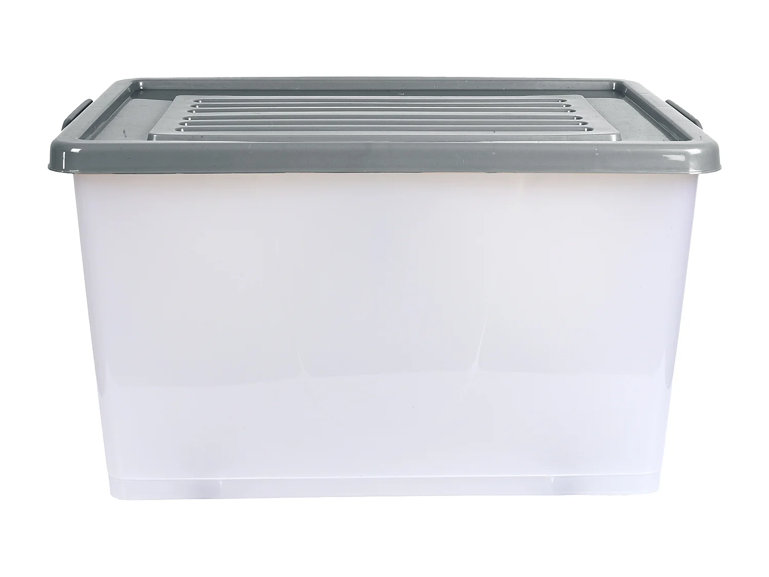 Boite De Rangement Plastique 75l Gris, Transparent