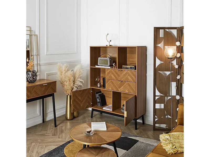 Bibliotheque Felix M1 Marron, Noir