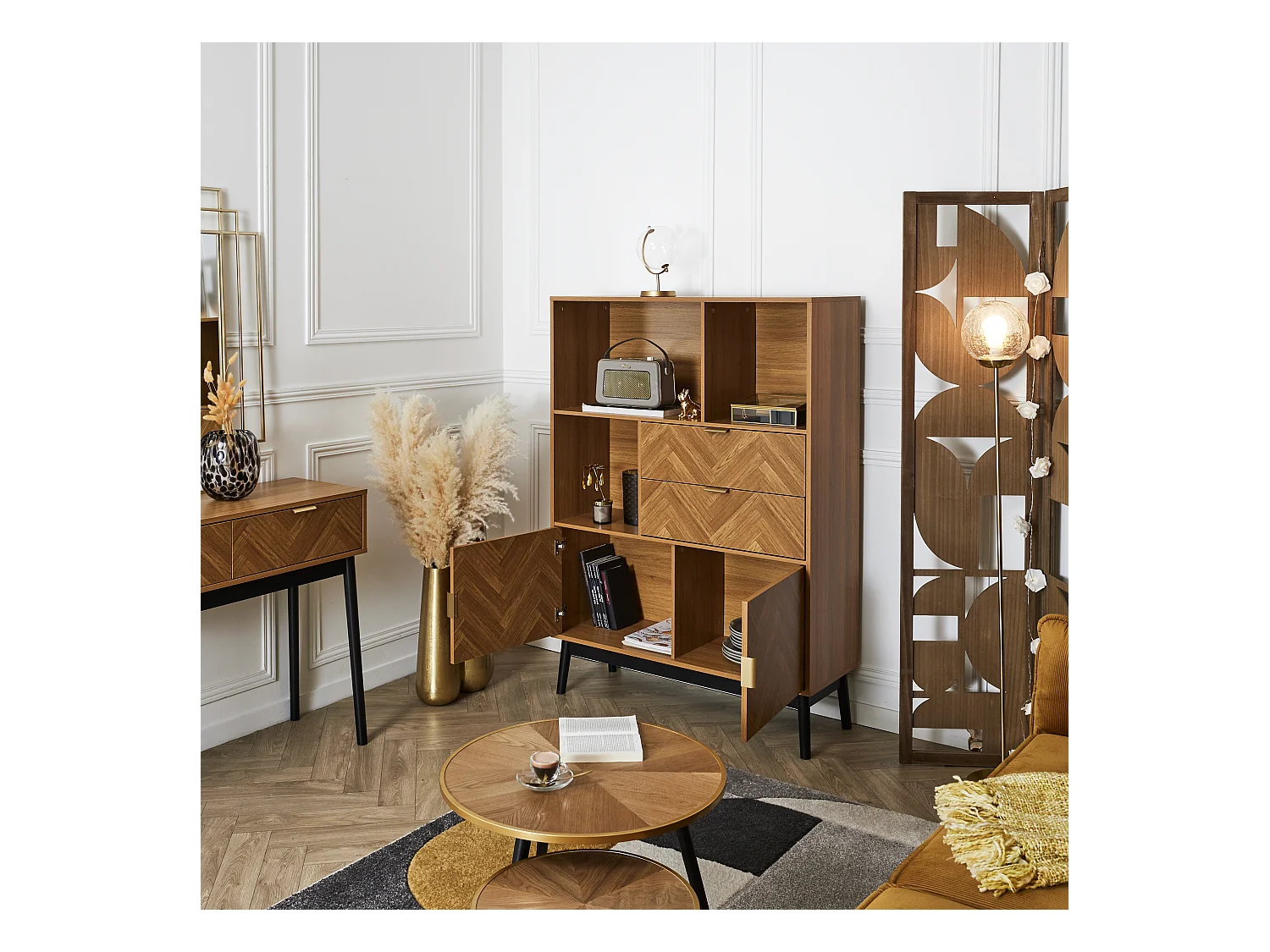 Bibliotheque Felix M1 Marron, Noir
