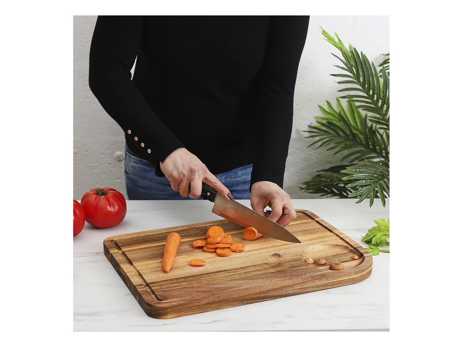 Planche A Decouper Acacia 46cm Marron