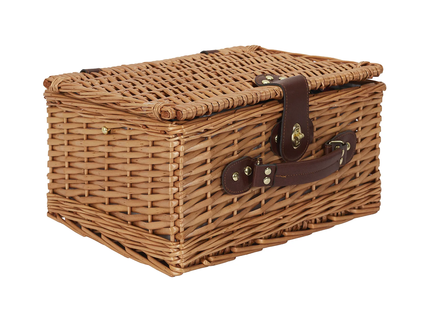 Panier Pique Nique 4 Personnes Paradis Exotique Rouge, Marron, Blanc