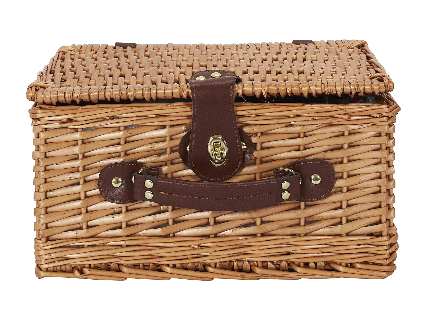 Panier Pique Nique 4 Personnes Paradis Exotique Rouge, Marron, Blanc