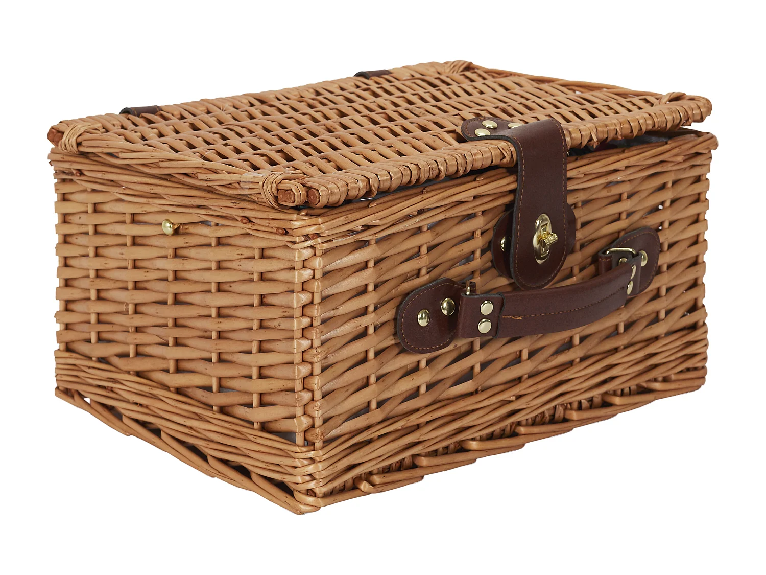 Panier Pique Nique 4 Personnes Paradis Exotique Rouge, Marron, Blanc