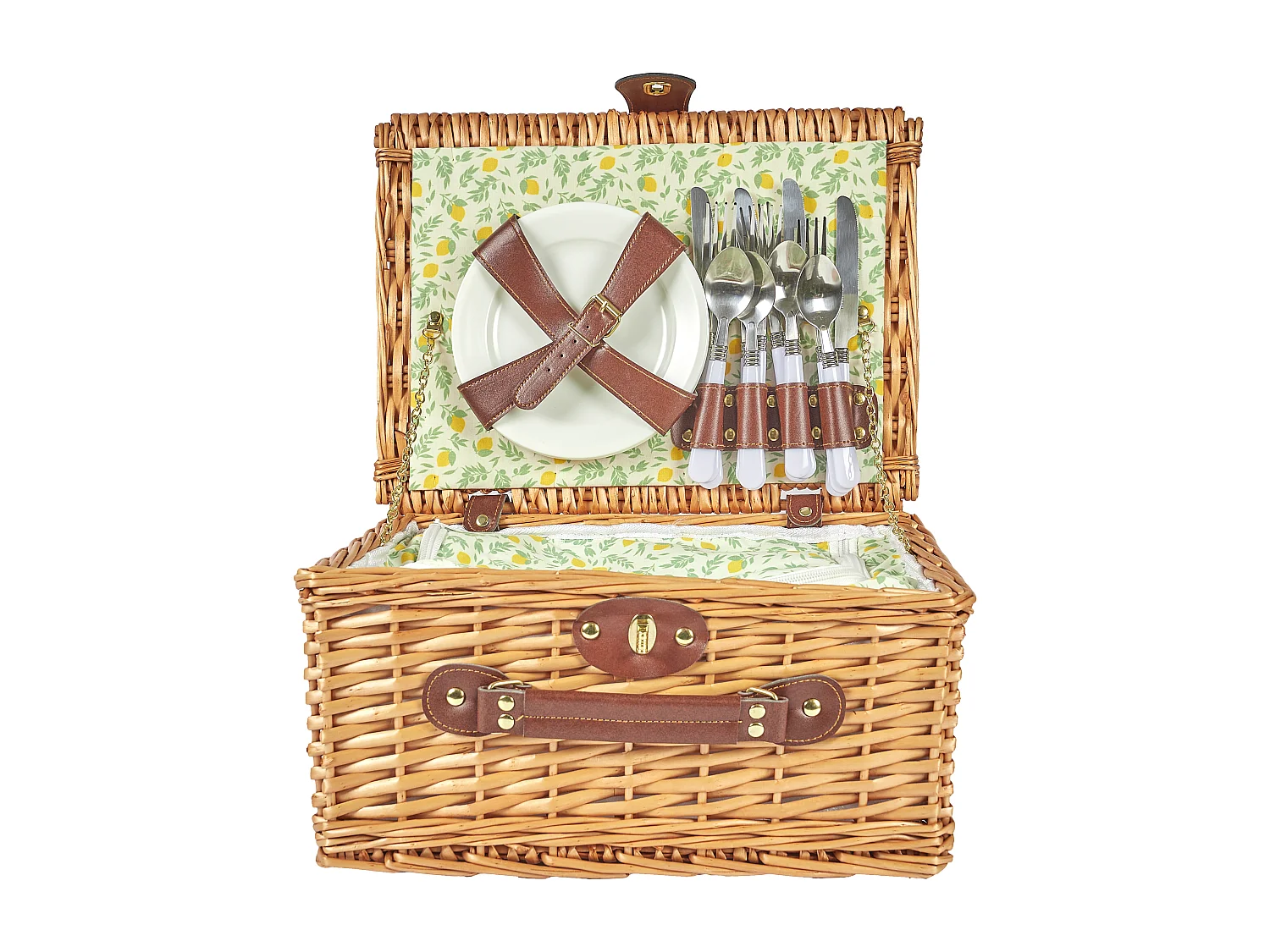 Panier De Pique Nique 4 Personnes Marron