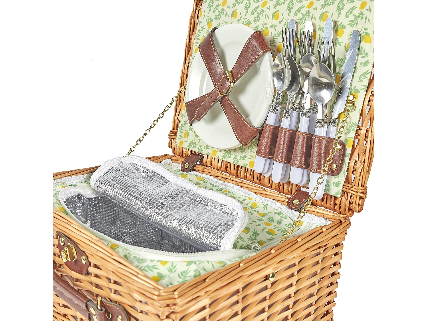 Panier De Pique Nique 4 Personnes Marron