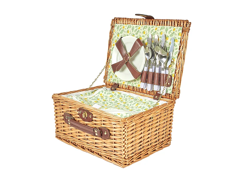 Panier De Pique Nique 4 Personnes Marron