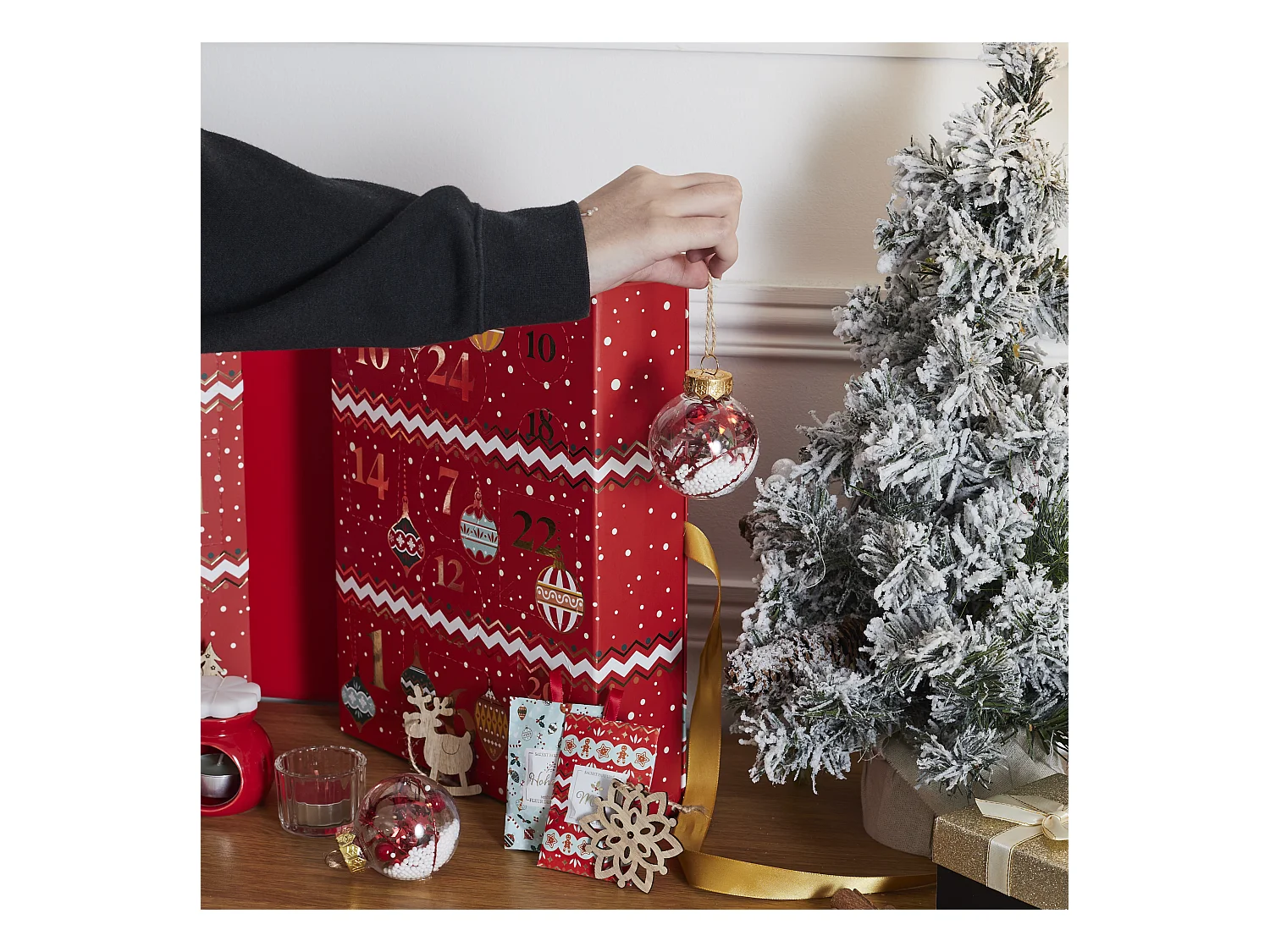Calendrier Avent Bougies Et Surprises Noel Tradi Rouge