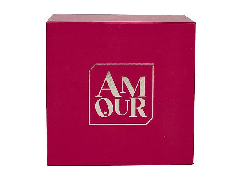 Bougie Parfumee 3 Meches Coffret Cadeau Amour Rouge