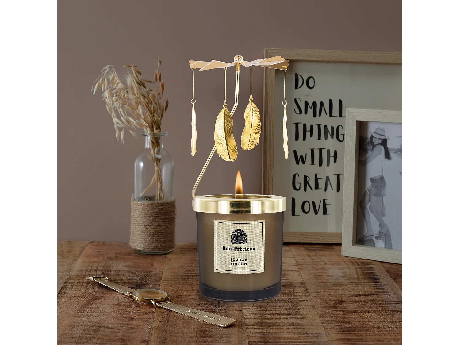 Bougie Parfumee Carrousel Or, Noir