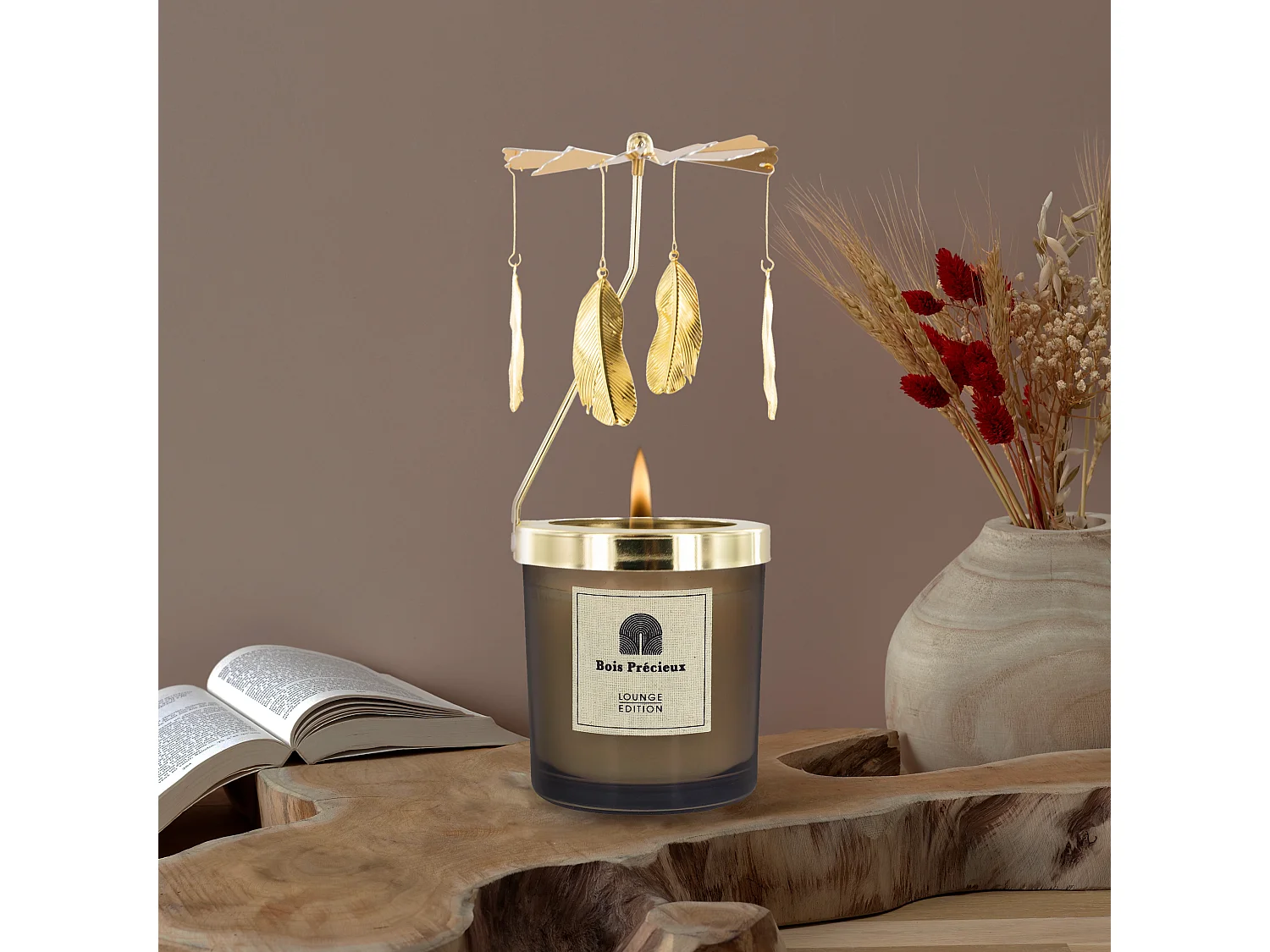 Bougie Parfumee Carrousel Or, Noir