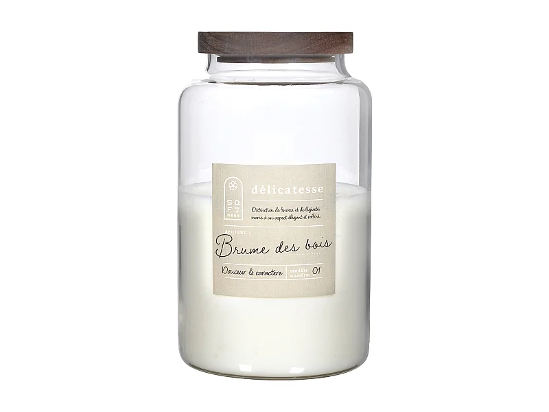 Bougie Parfumee Pot Top Acacia Softness H24cm Marron, Blanc