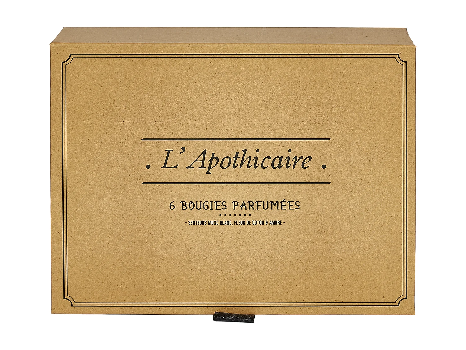 Coffret Bougie Parfumee Apothicaire X6 Blanc, Gris, Marron