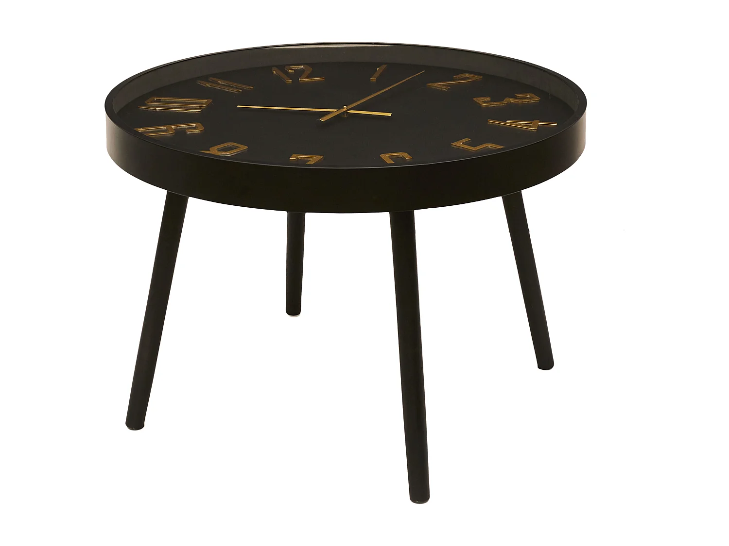 Table Horloge Lounge D70cm Noir