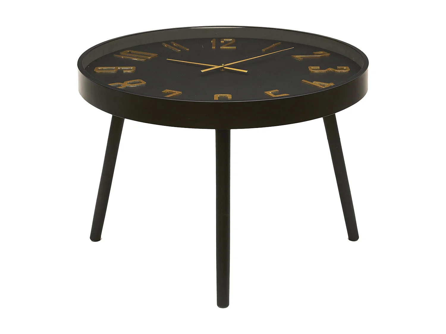 Table Horloge Lounge D70cm Noir