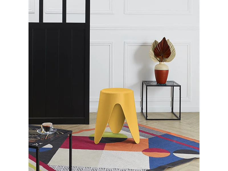 Tabouret Eve Jaune Moutarde M6 Jaune