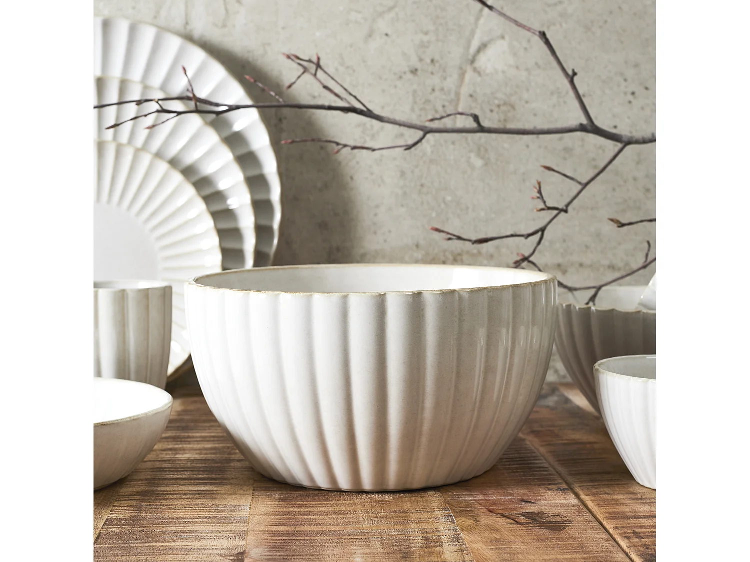 Saladier Vlora D23.5cm Beige