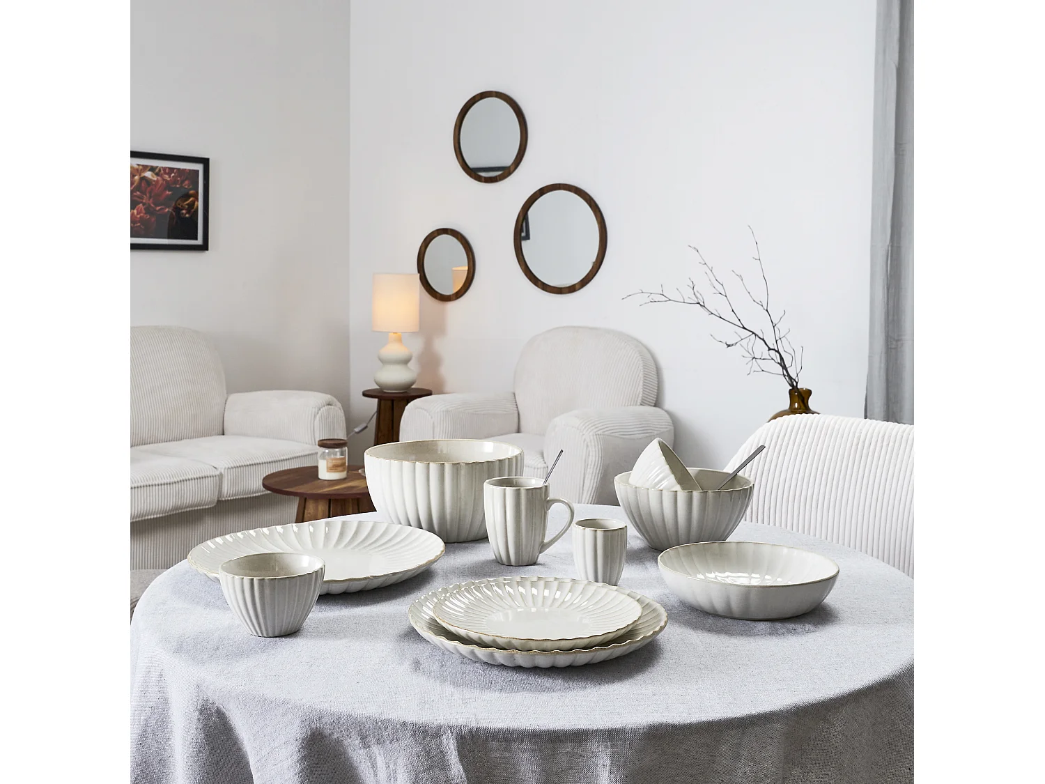 Saladier Vlora D23.5cm Beige