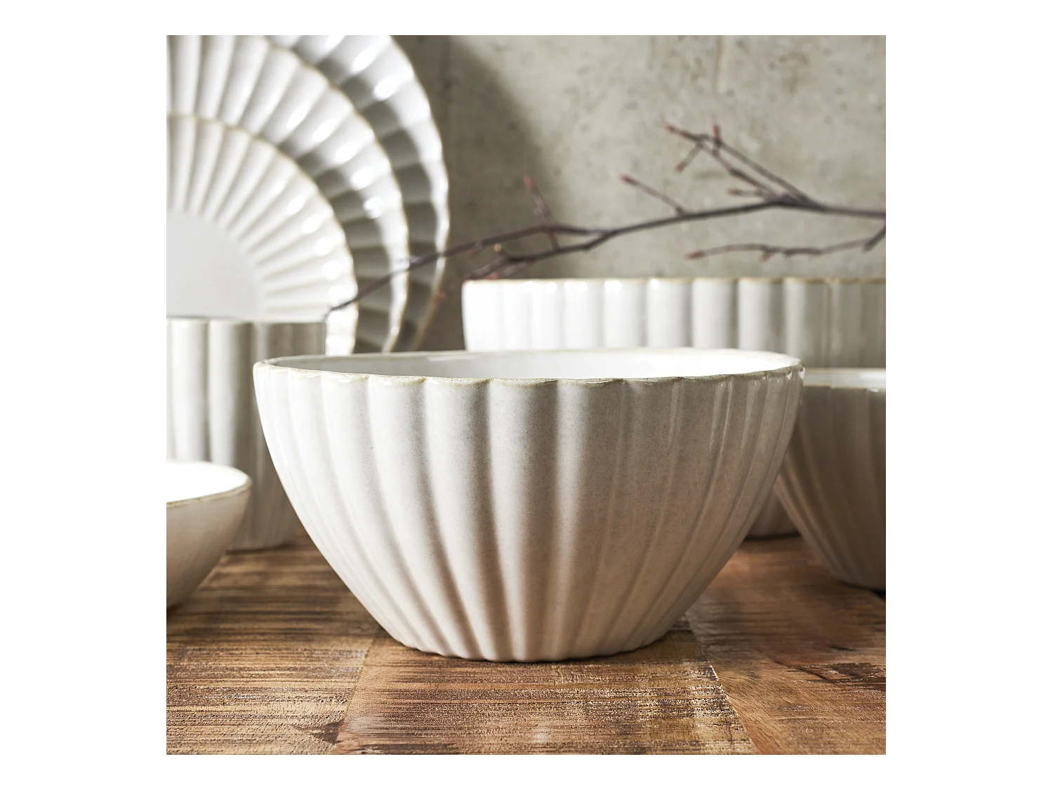 Saladier Vlora D18.5cm Beige