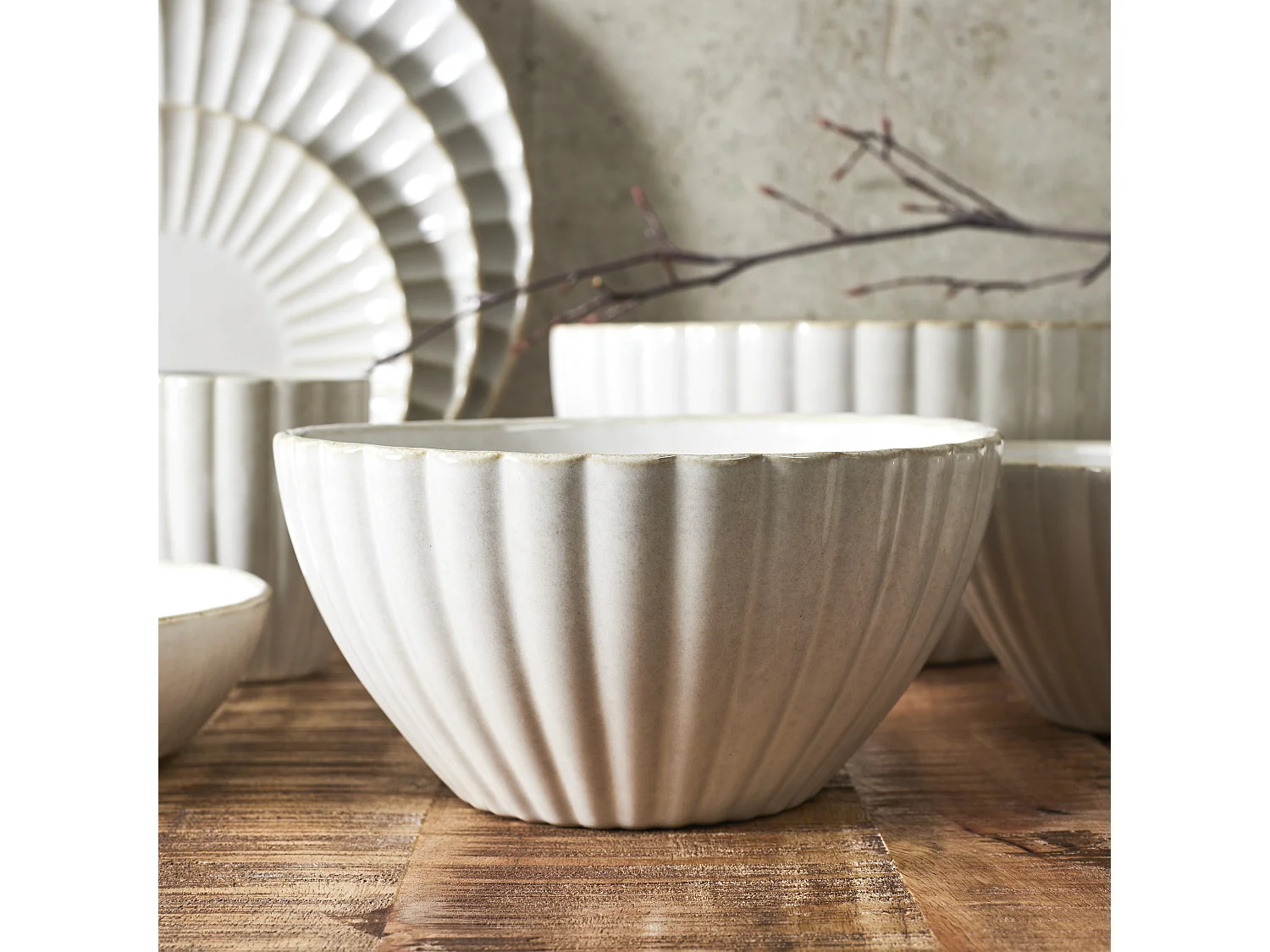 Saladier Vlora D18.5cm Beige