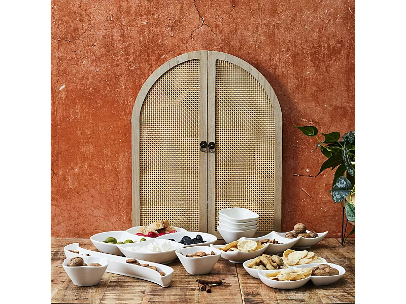 Service Vaisselles 10pcs Aperitif Blanc