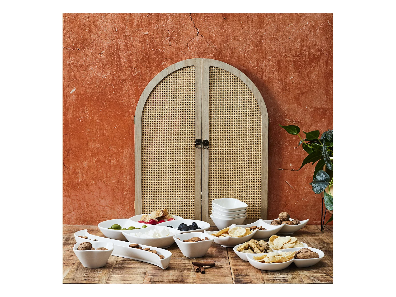 Service Vaisselles 10pcs Aperitif Blanc