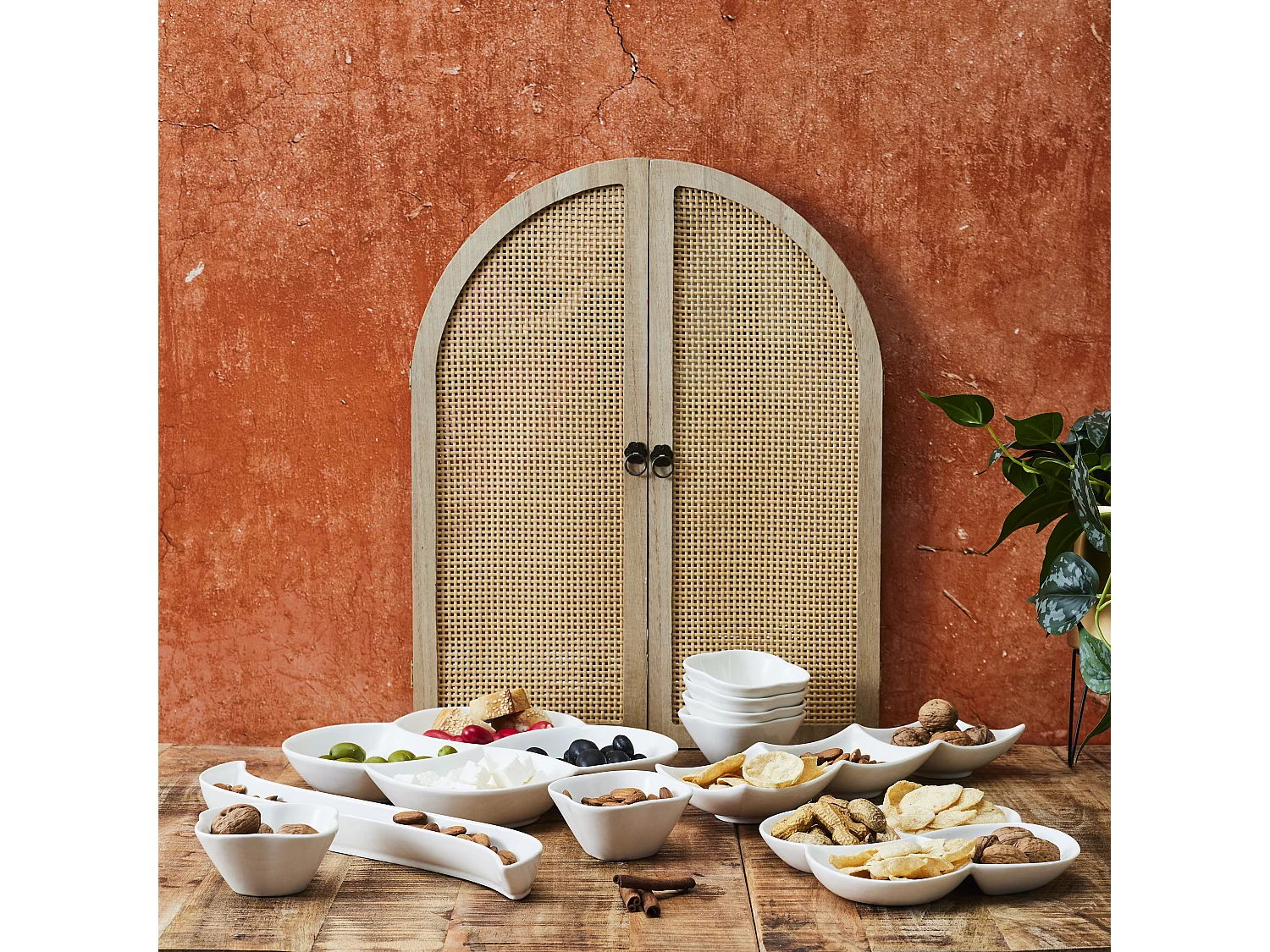 Service Vaisselles 10pcs Aperitif Blanc