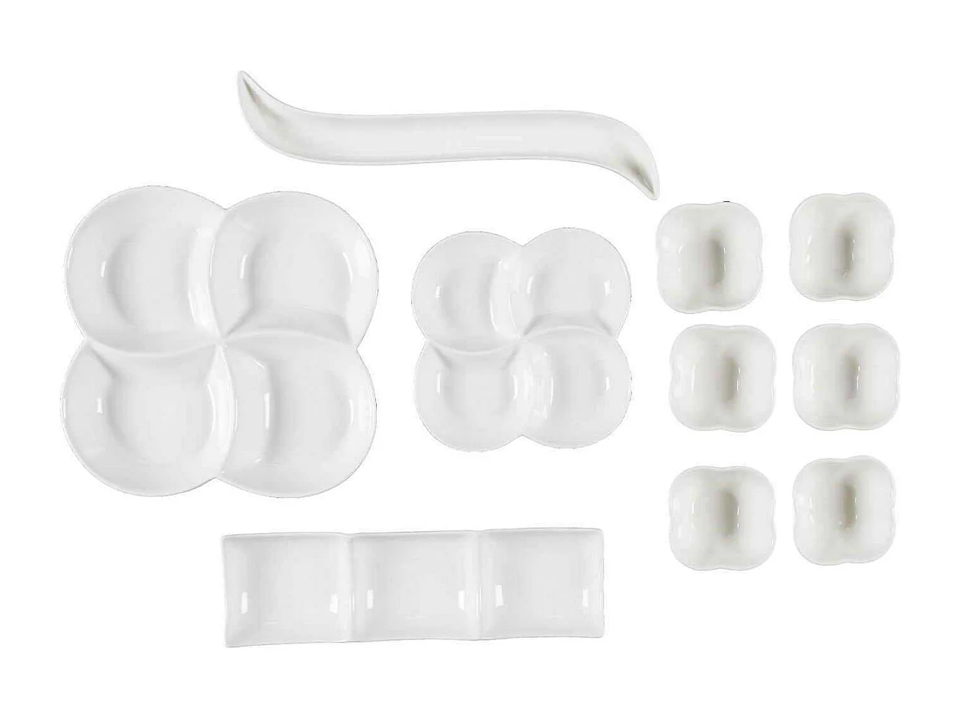 Service Vaisselles 10pcs Aperitif Blanc