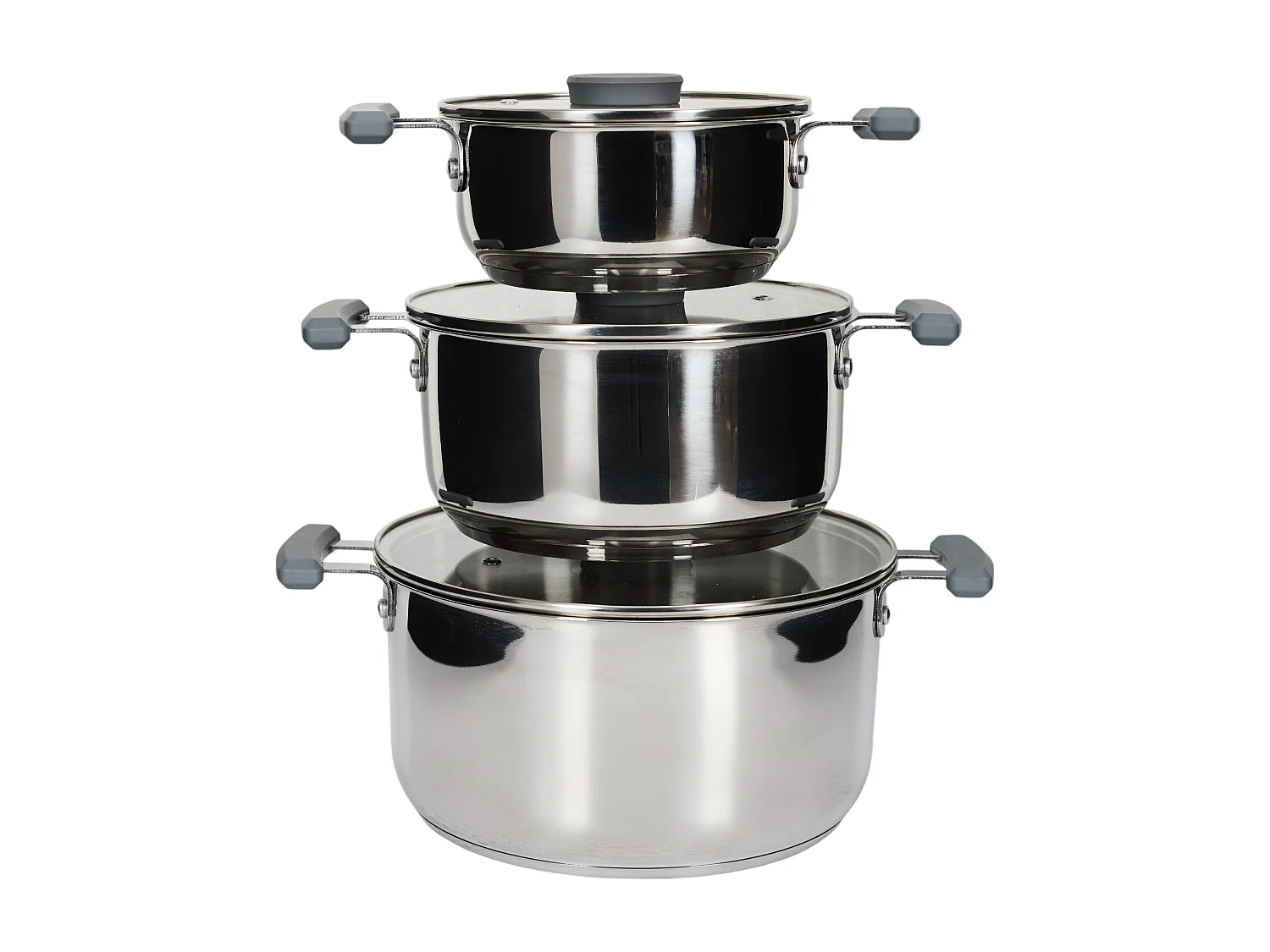 Fait Tout X3 Rangement Facile 17 21 25cm Argent