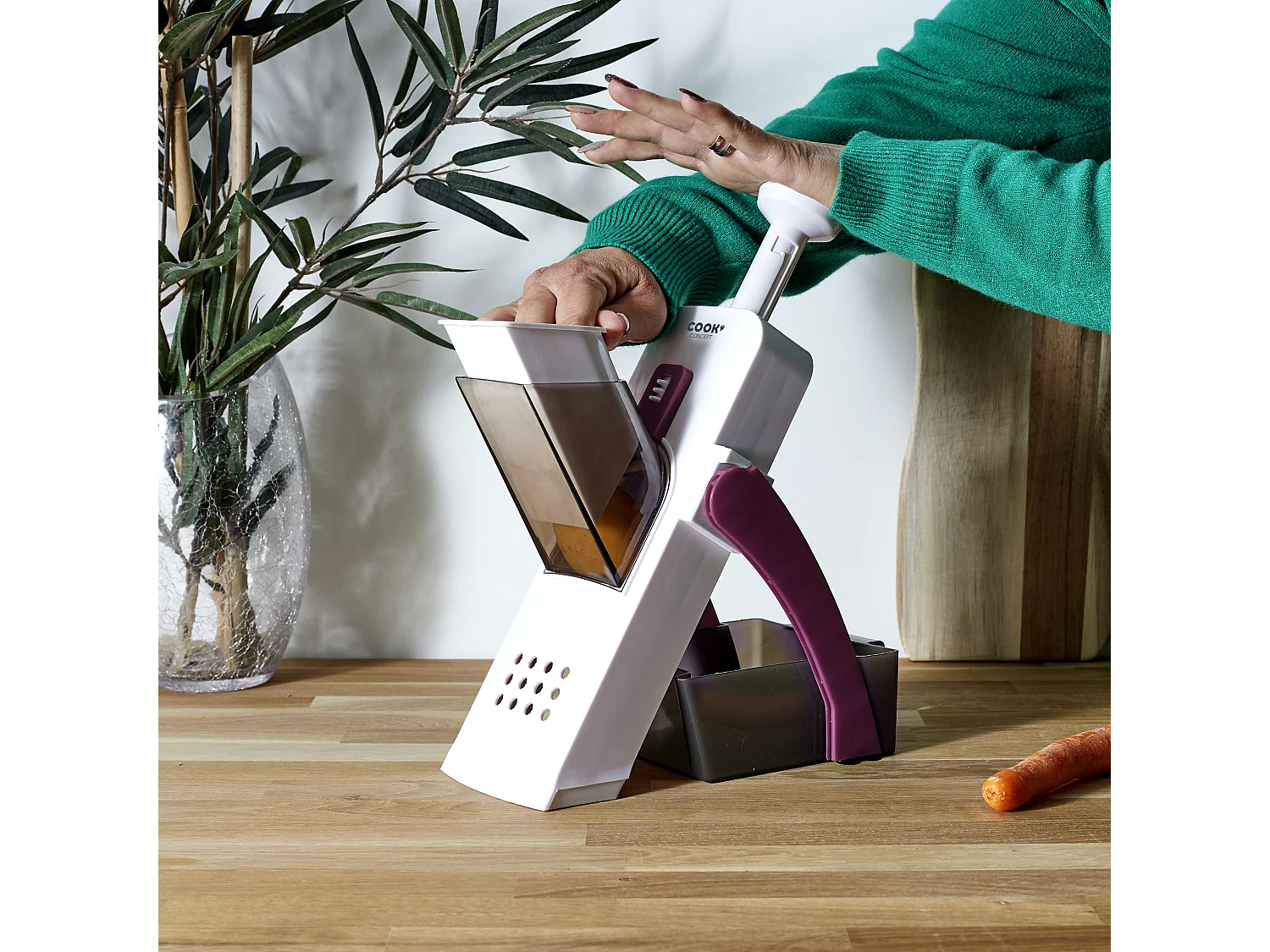 Mandoline avec Manche "4 en 1" 33cm Bordeaux