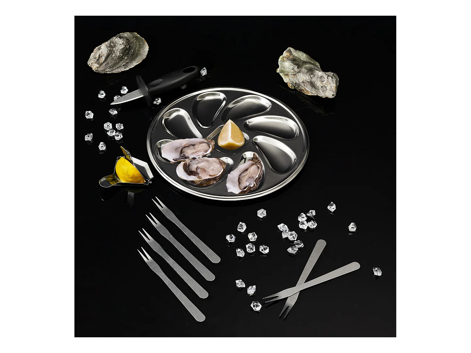 Coffret Huitre 9 Pieces Gris