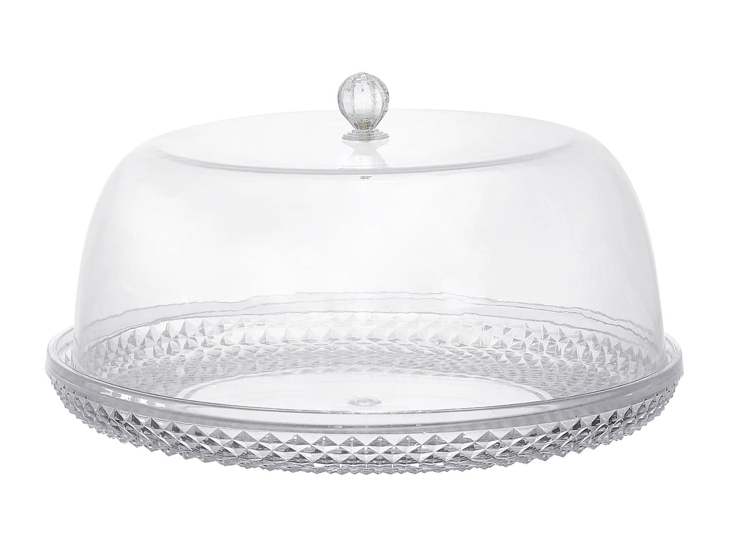 Plateau Gateaux Cloche En Ps Transparent D33cm Transparent