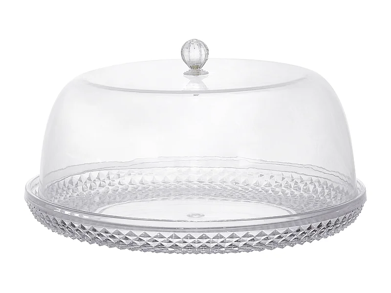 Plateau Gateaux Cloche En Ps Transparent D33cm Transparent