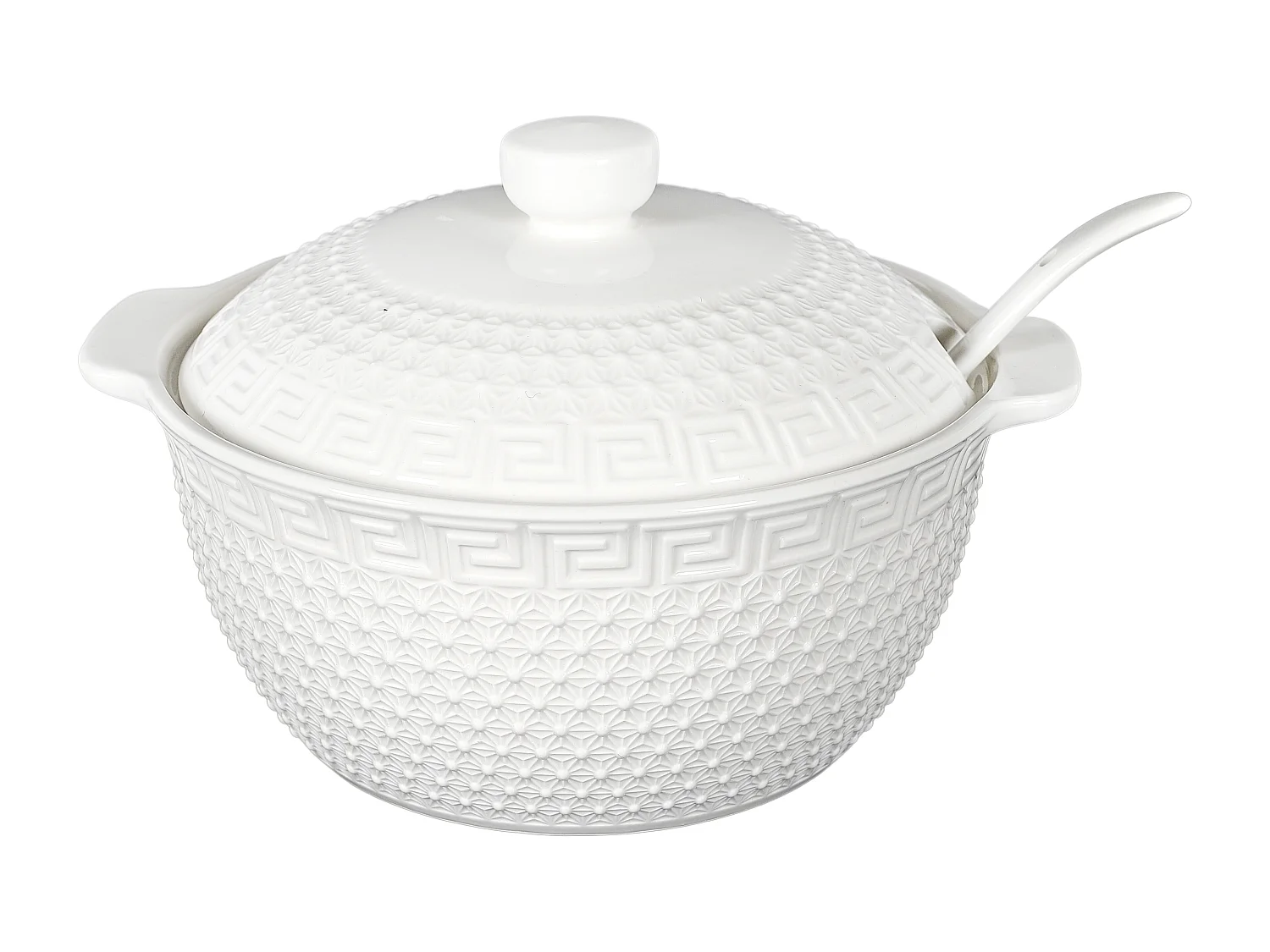 Service à Soupe 8 Pièces "Clélia" 42cm Blanc