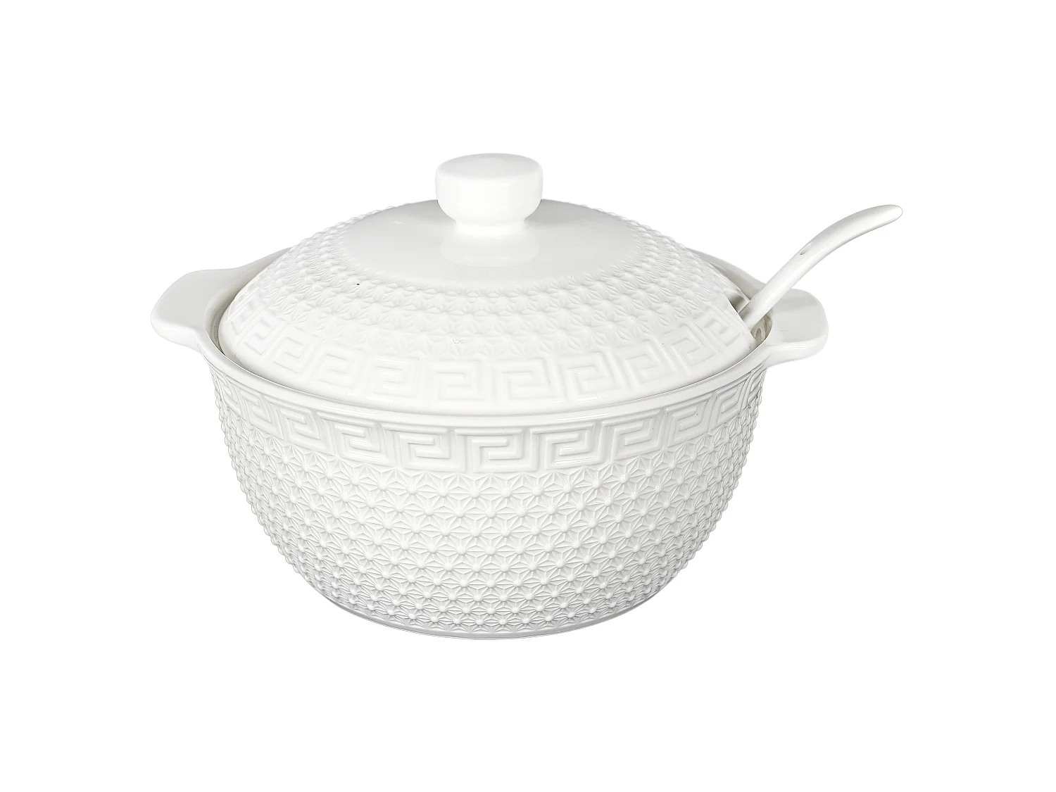 Service à Soupe 8 Pièces "Clélia" 42cm Blanc