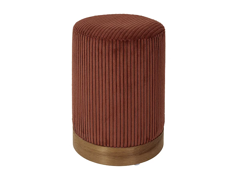 Pouf Cotele Scott Terracotta Orange, Marron