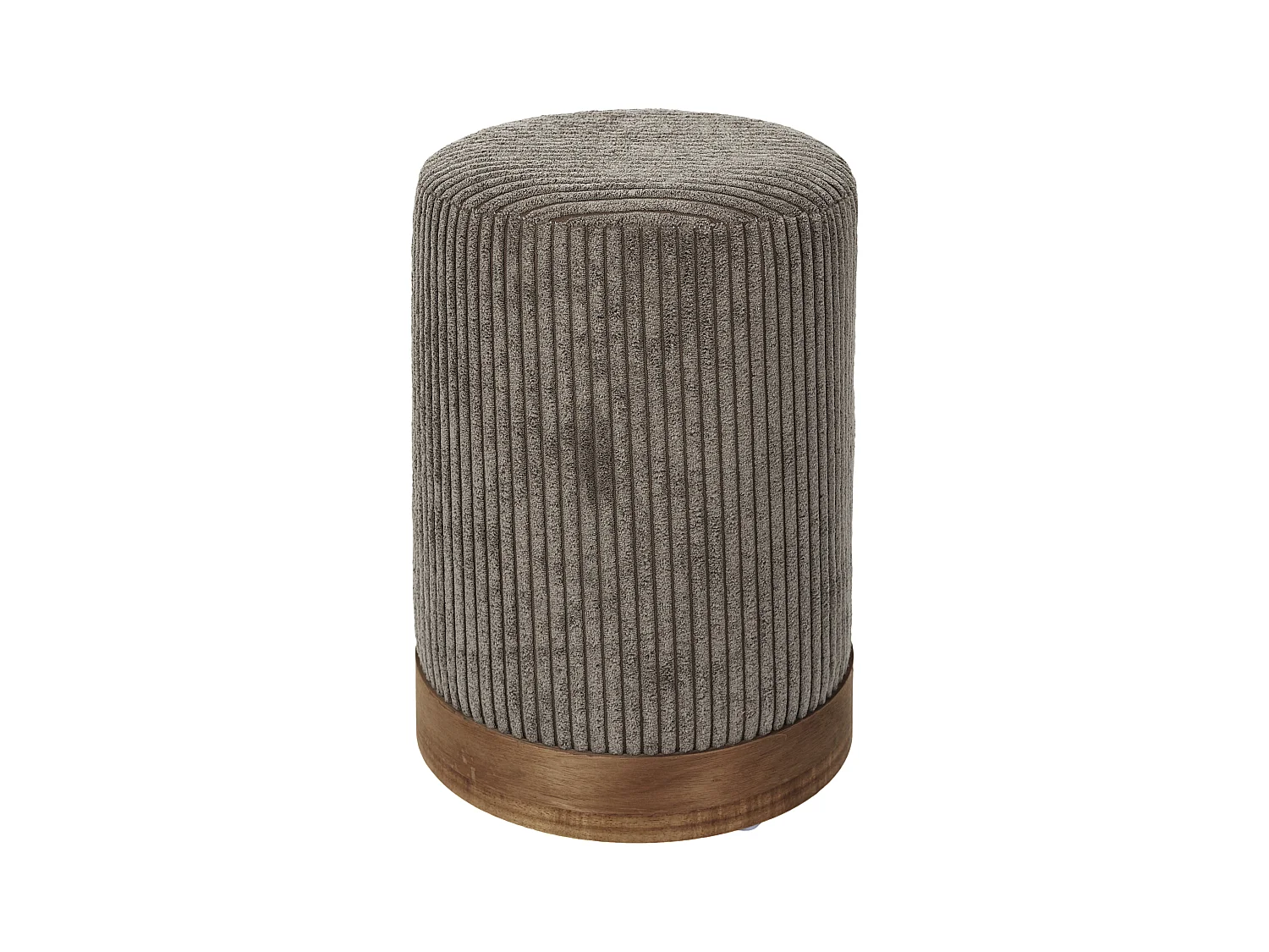 Pouf Cotele Scott Taupe Gris, Marron
