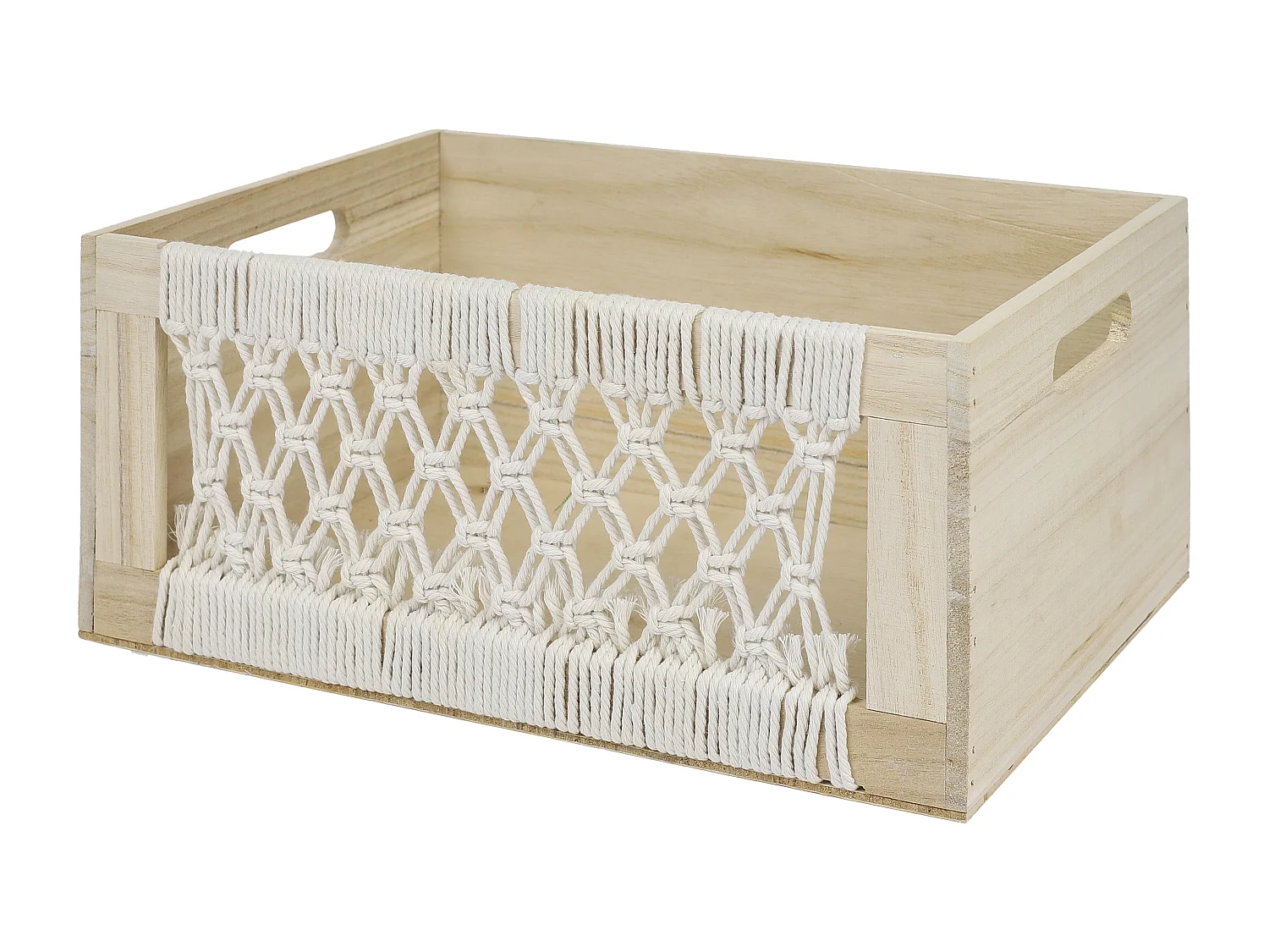 Caisse Bois Gigogne Boho X3 Beige