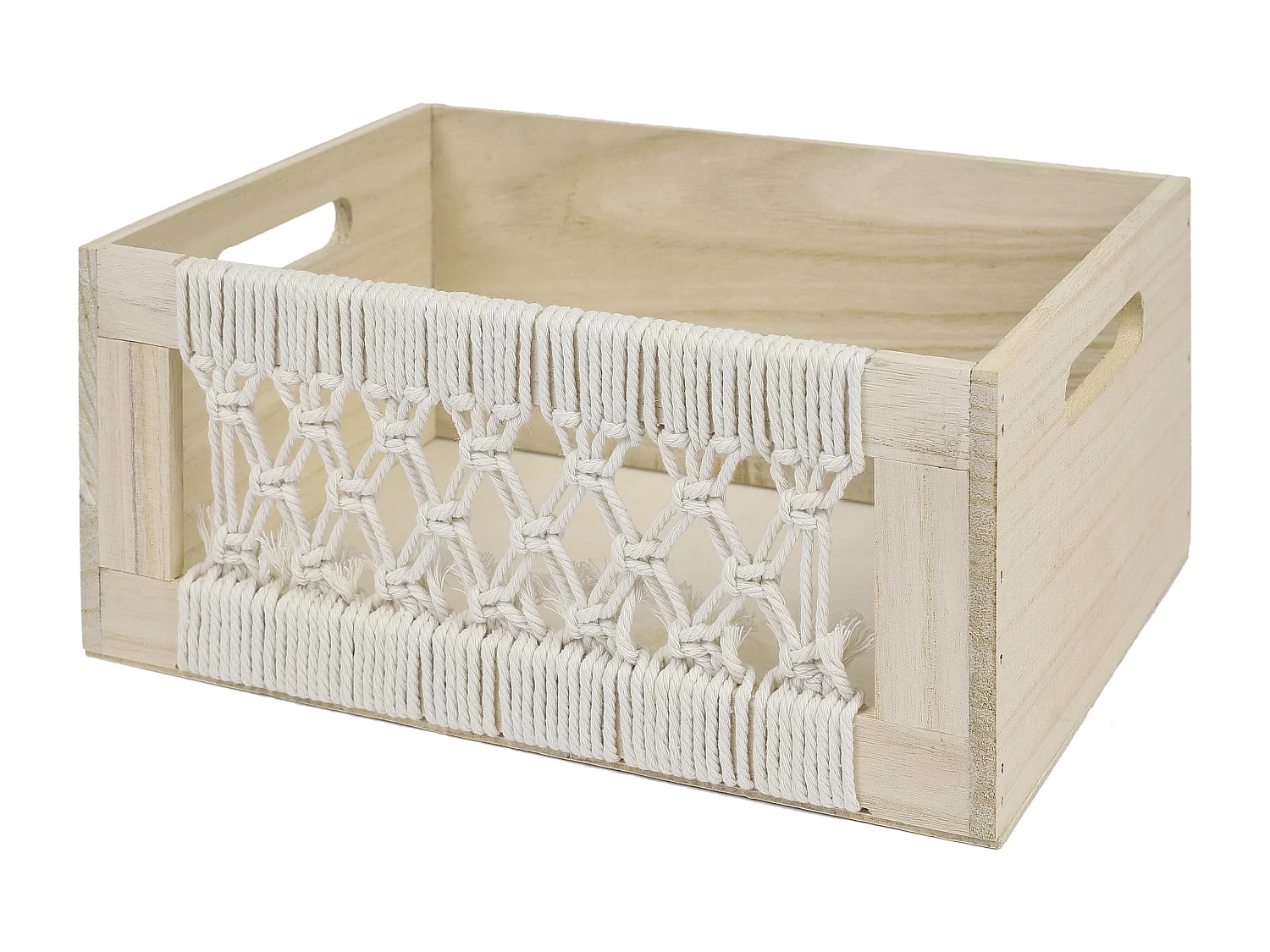 Caisse Bois Gigogne Boho X3 Beige