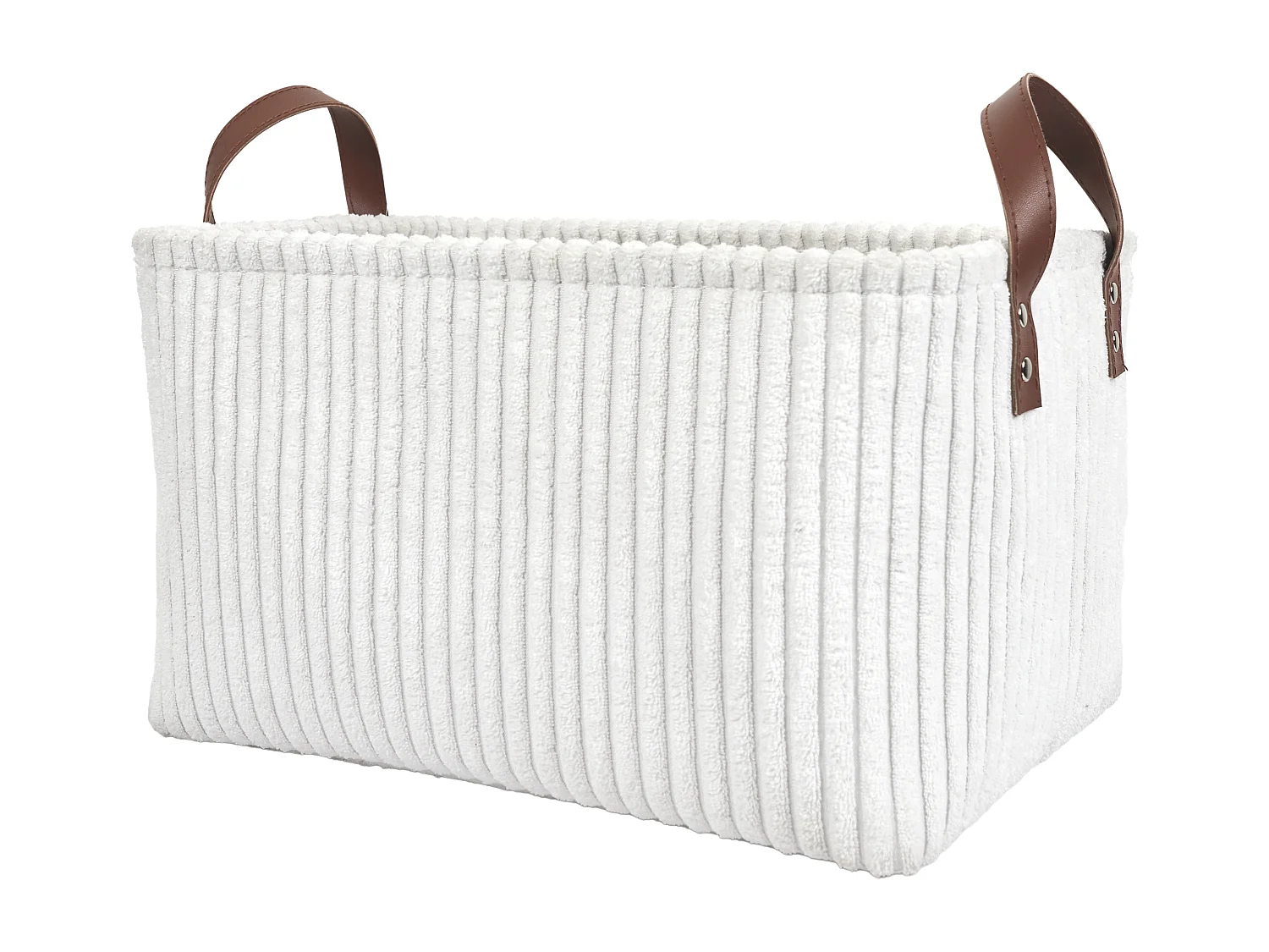 Panier Rangement Blanc X3 H20cm Blanc