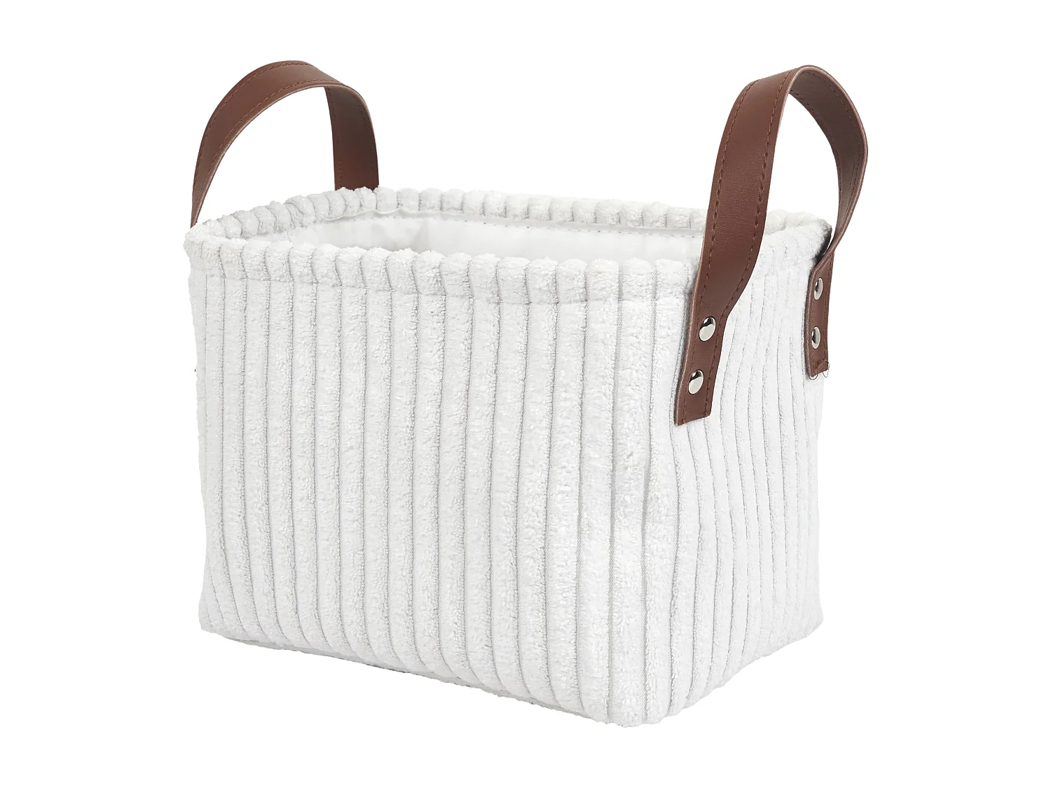 Panier Rangement Blanc X3 H20cm Blanc