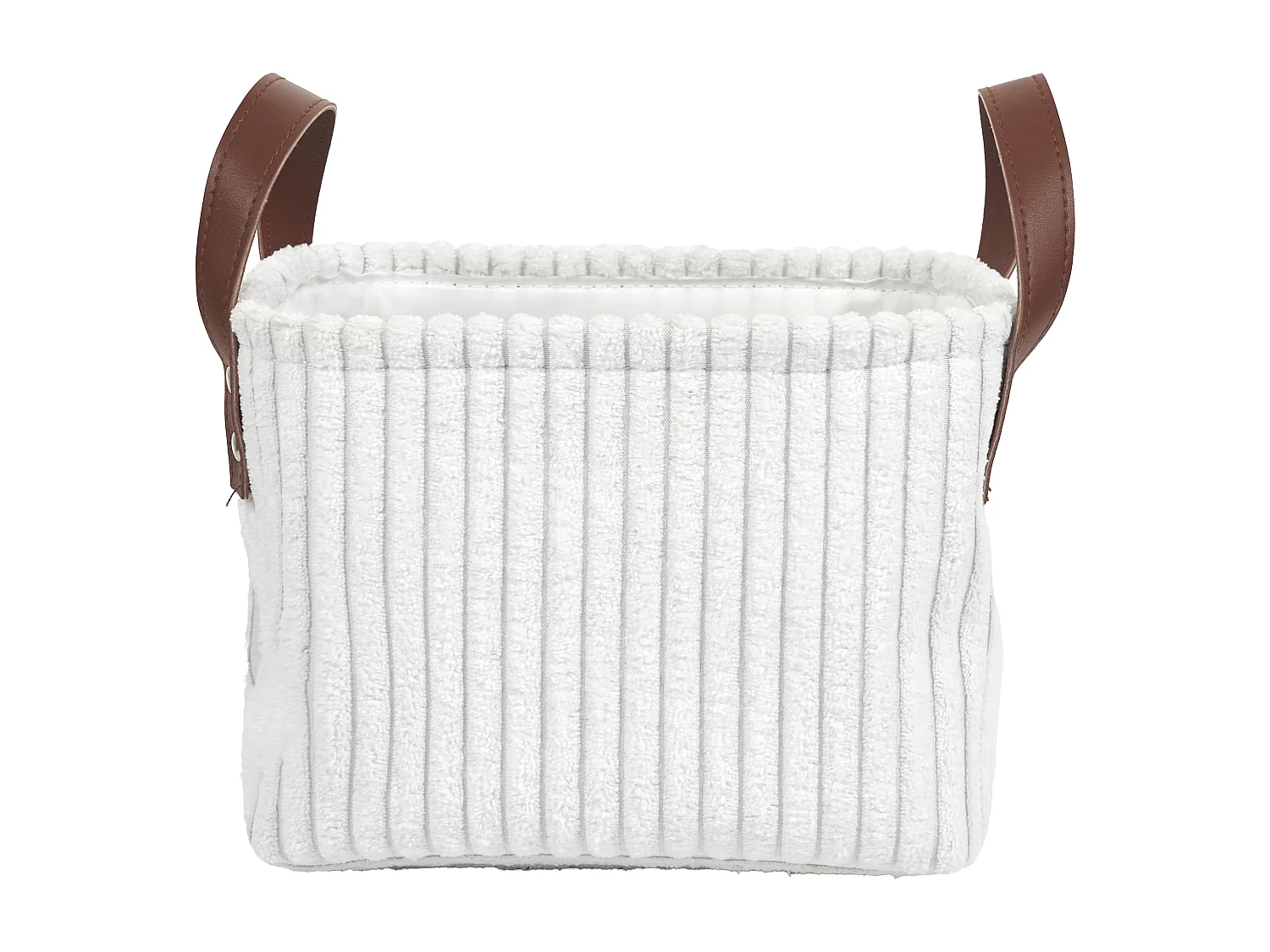 Panier Rangement Blanc X3 H20cm Blanc