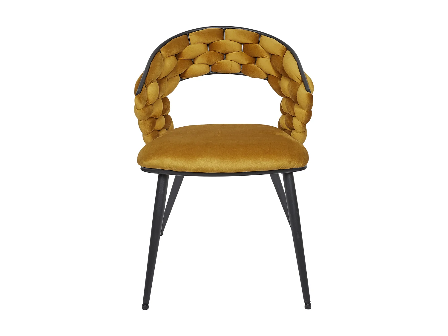 Chaise Sawyer Jaune Moutarde - Lot De 2 Jaune, Noir