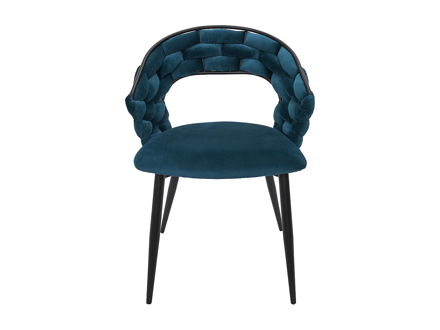 Chaise Sawyer Bleu Canard - Lot De 2 Bleu, Noir